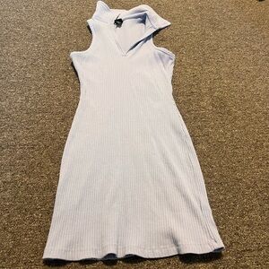 Elegant Sleeveless Blue Dress